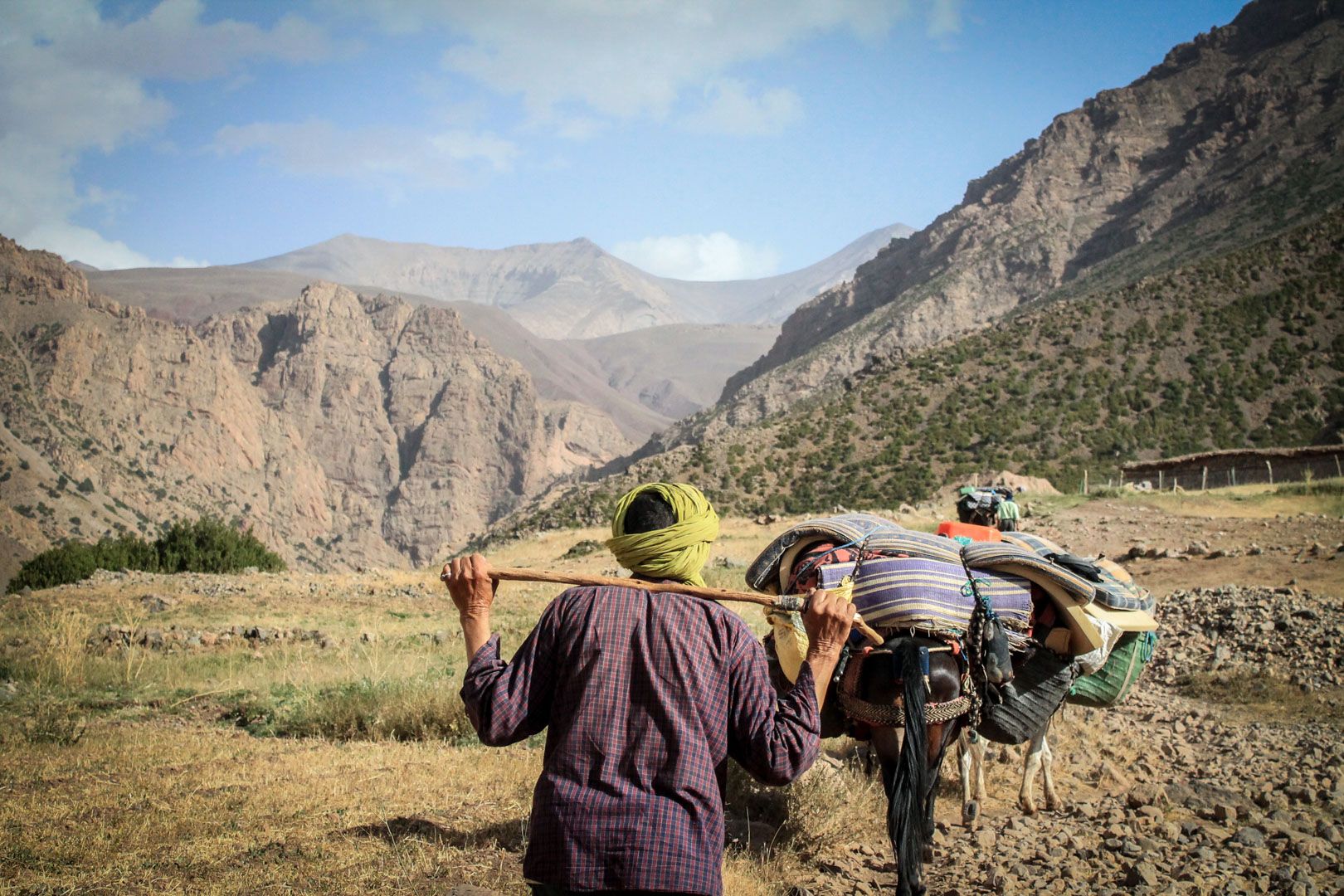 En trek au Maroc avec mules et muletier