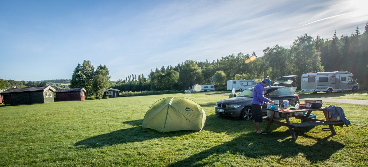 Terrain de camping en Norvège