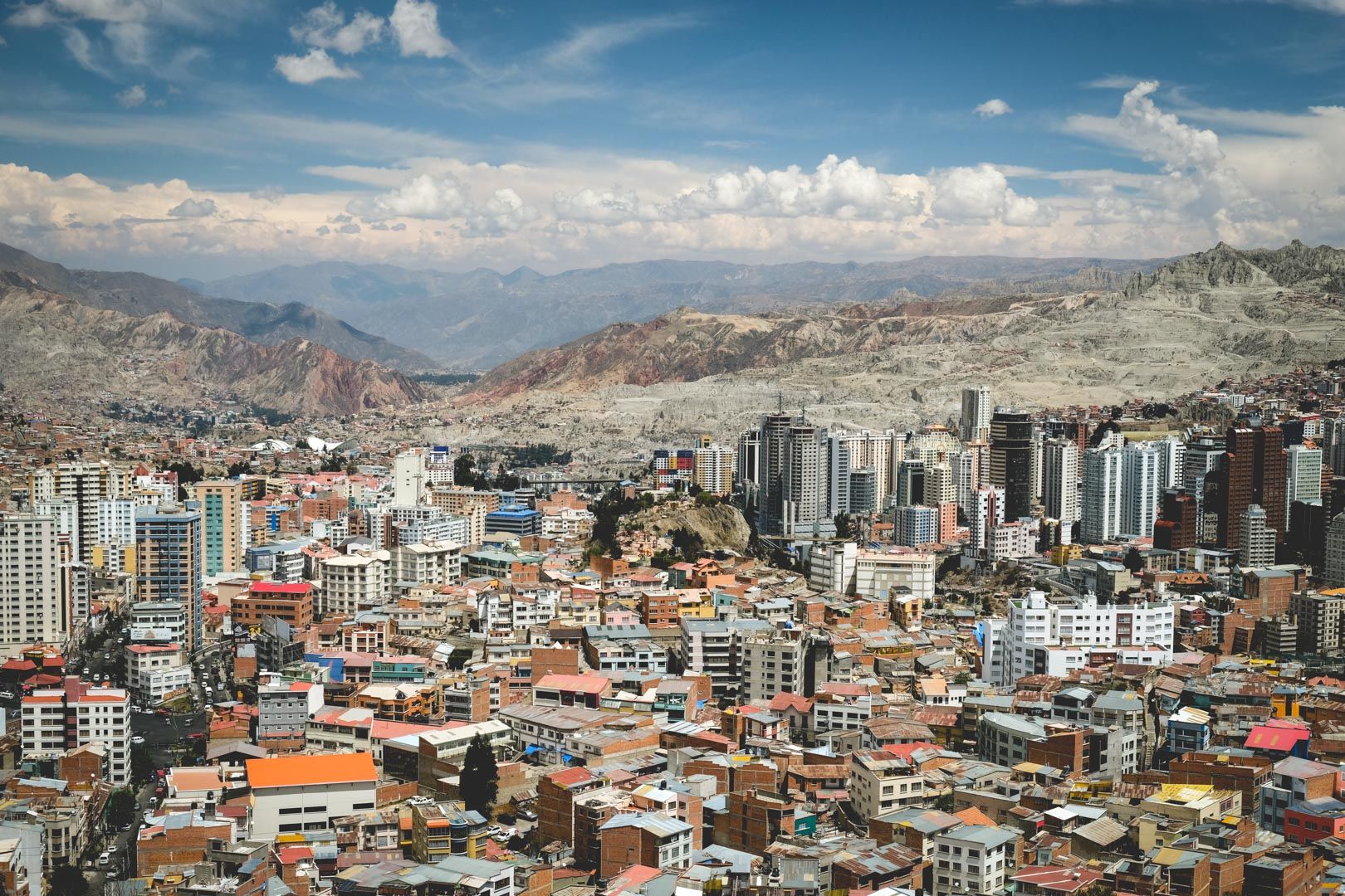 La ville de La Paz est en haute altitude