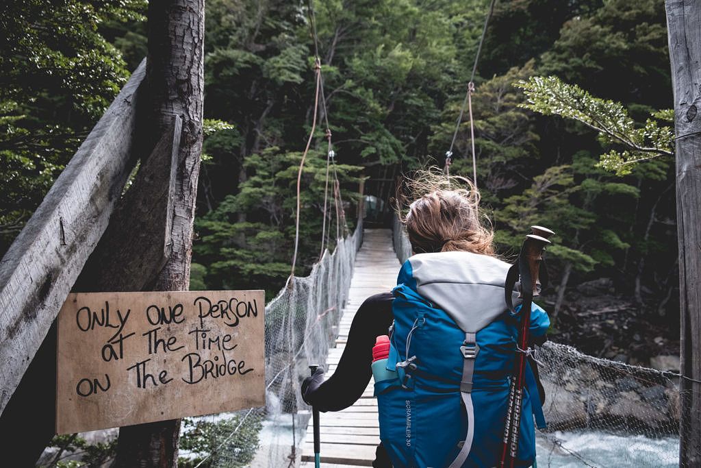 Ponts suspendus sur le W Trek